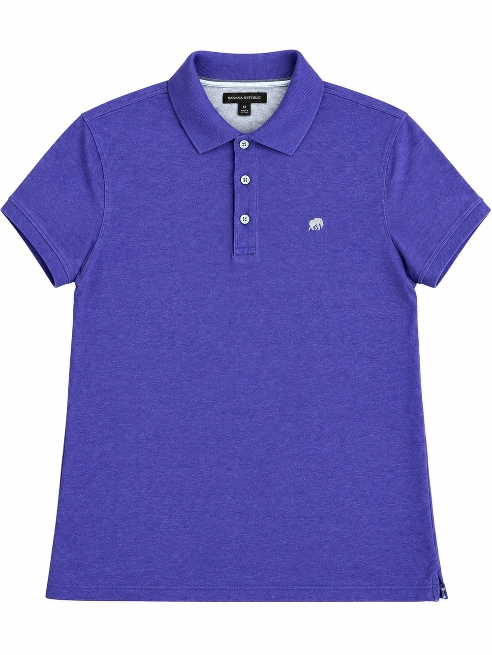Banana Republic Men’s Purple Polo Shirt Embroidered Elephant Logo Size M